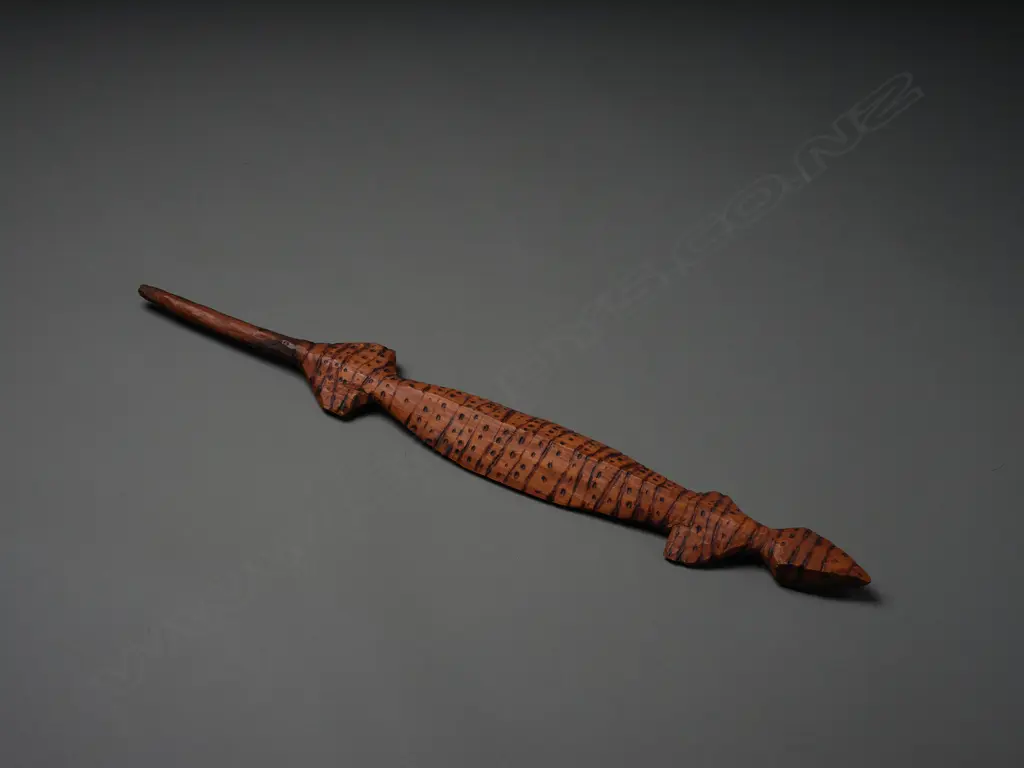 Australian Acacia wooden ritual object, Image 1++